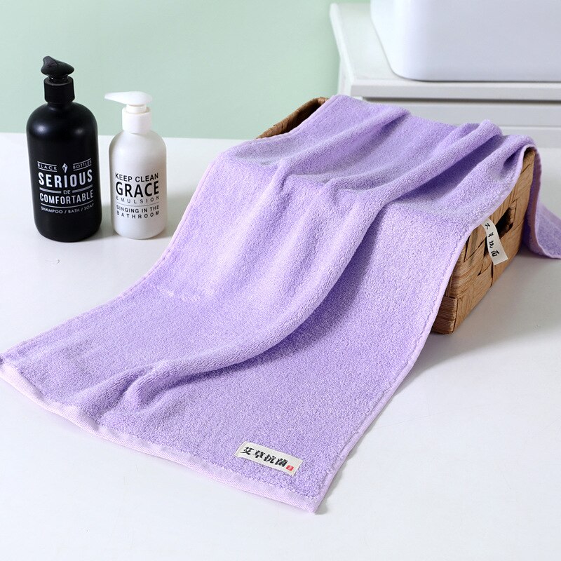Bamboevezel volwassen badhanddoeken microvezel washandje voor douche gezichtshanddoek superabsorberende badhanddoeken badkamer 1pc: Paars