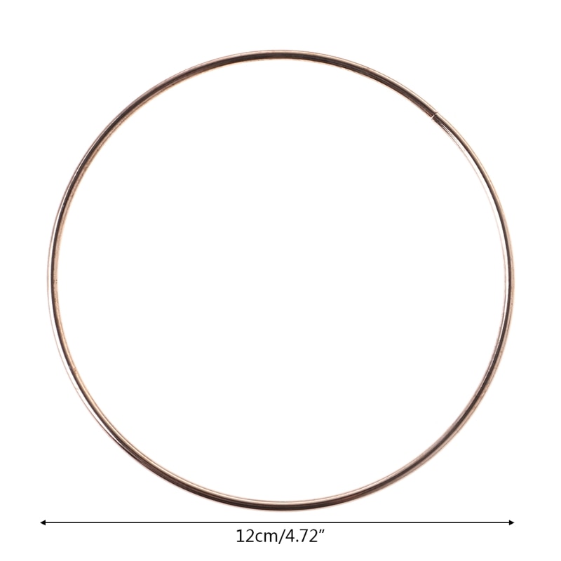 Anillo de atrapasueños de Metal, macramé, accesorio artesanal, bricolaje, 35-190mm, H7ED