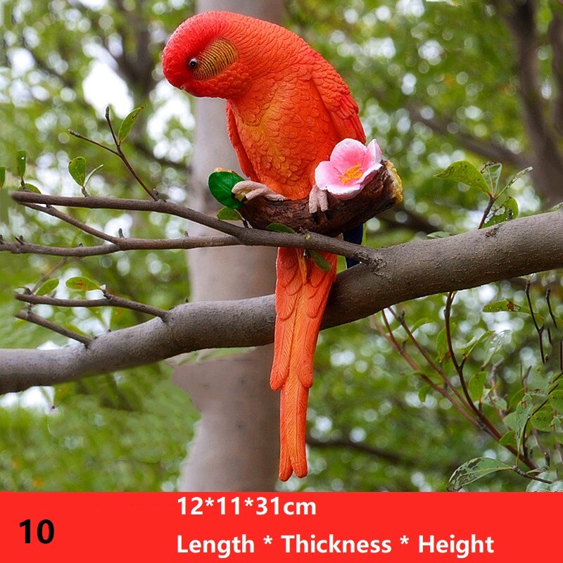Garden Decoration Simulation Parrot Miniature Sculpture Resin Crafts Toucan Garden Outdoor Flexible Animal Sculpture: 10