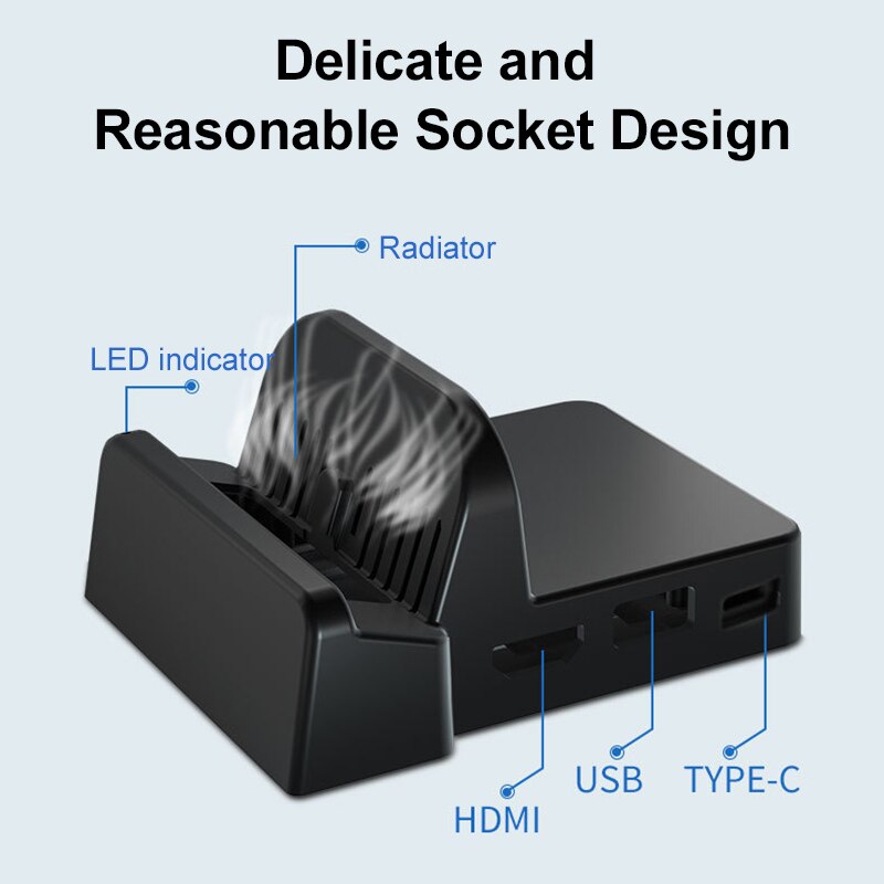 For Switch / Switch Lite NS DOCK Cooling Base TV Base DIY Modified Shell Replacement Charging Dock Stand Shell Docking Station