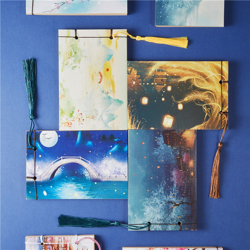 Bullet Journal Notebook Weekly Planner Stationery Store School Chinese Style Tassel Retro Handmade Sketchbooks Notepad 016007