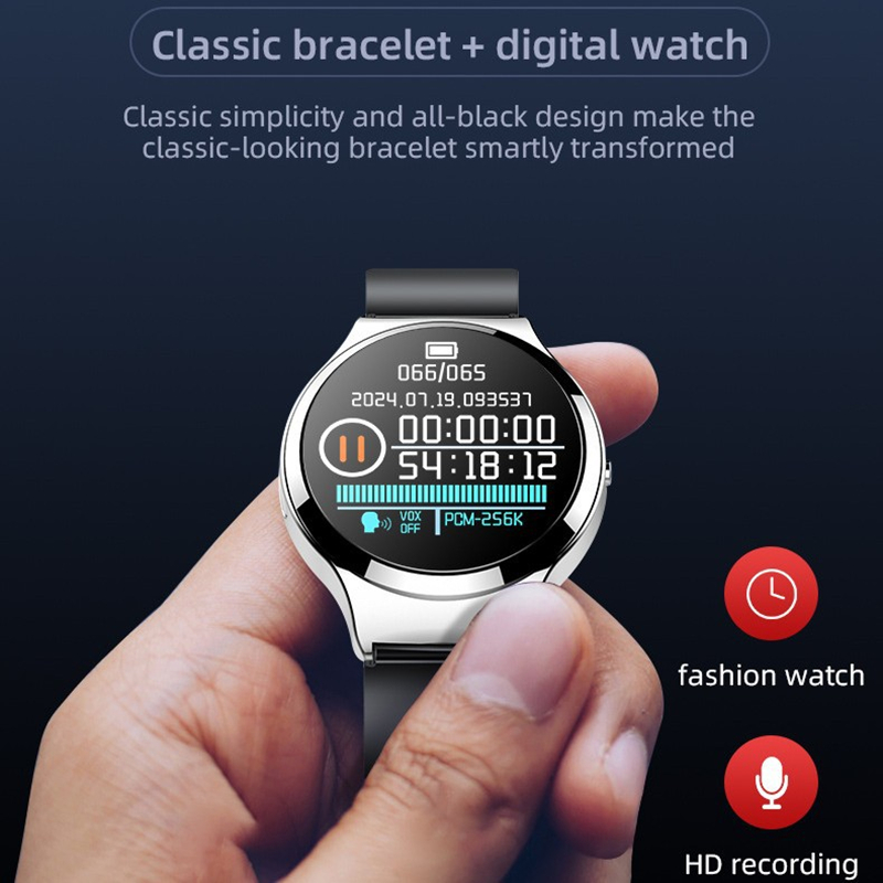 Smartwatch con Registratore Vocale, Registratore Audio HD con Riduzione del Rumore, Orologio 2-in-1 alla Moda per Riunioni e Lezioni