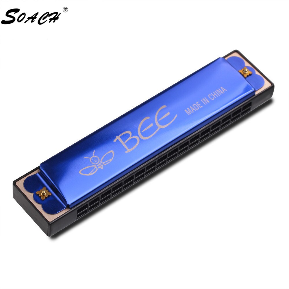 SOACH delicado simple de tono G5 rojo 16 agujero instrumento de armónica armónicas gaita llaveros gaita de boca