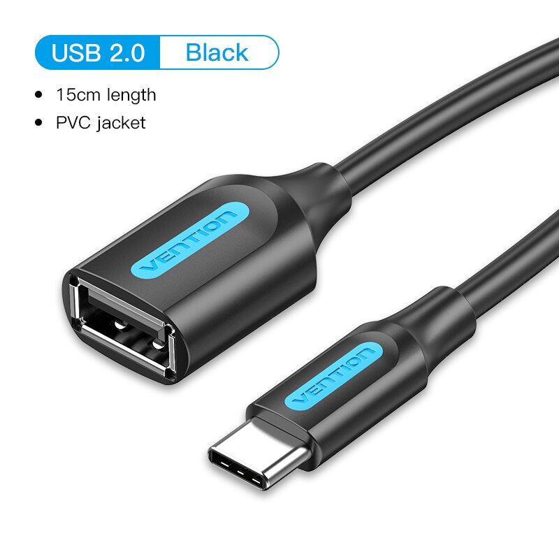 Vention adattatore cavo USB C a USB OTG USB tipo C maschio a USB 3.0 2.0 femmina per Macbook Pro adattatore Samsung S20 USB C OTG: USB2.0 OTG