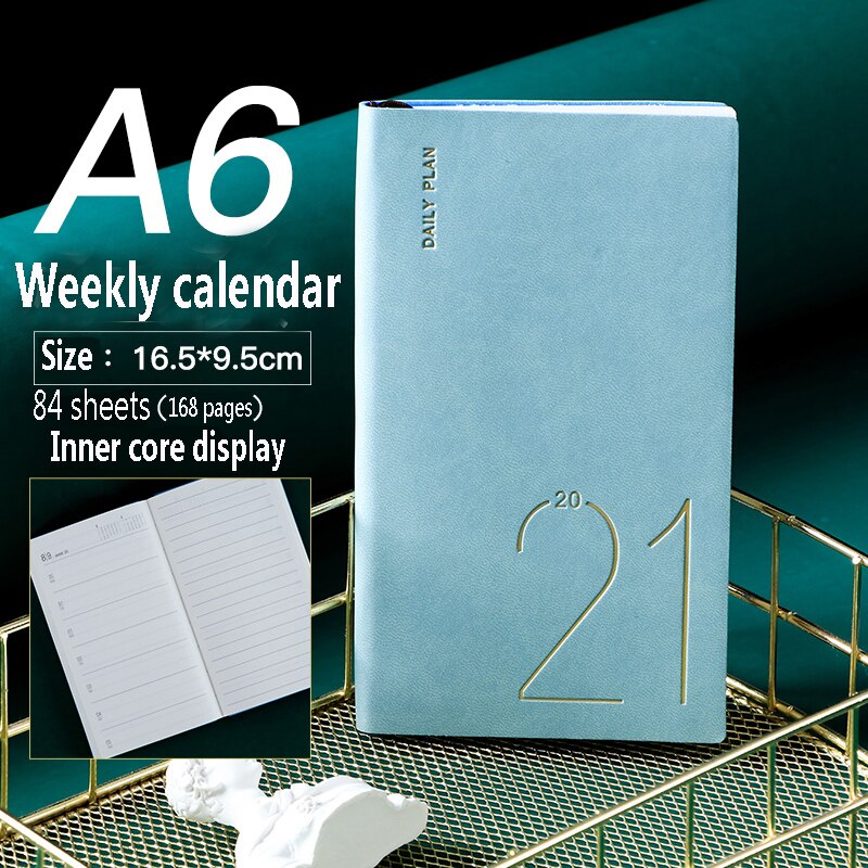 Agenda Schedule Organizer Diary Planner Notebook And Journals Daily Business Office Weekly Monthly A5 Notepad Stationery: A6