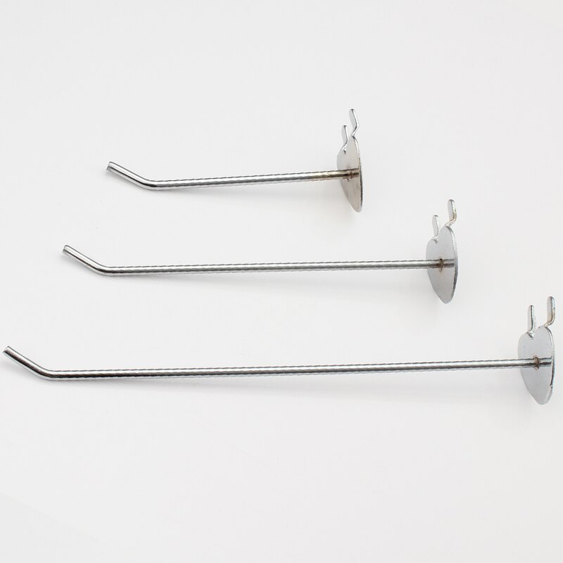 5pcs Display Hooks Single Line Cold-rolled Steel Pegboard Hooks 50/100/150/200mm Hook for Supermarket Shop Wire Dia.3.5mm