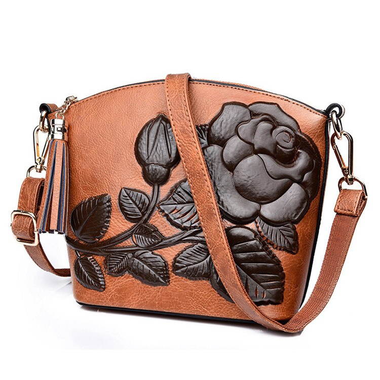 3D Rose Flor Pequenos Sacos Para As Mulheres 2018 Bolsas De Luxo Mulheres Sacos de Designer de Mulheres Mensageiro Saco de Ombro Sheel Sac UM femme principal: BROWN