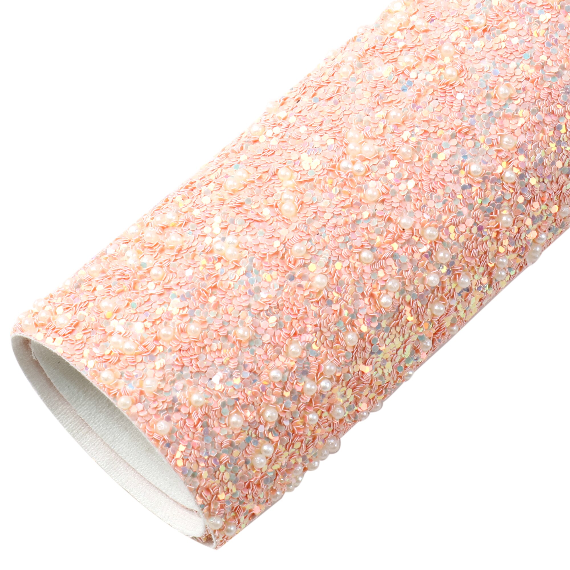 Shimmer Chunky Glitter Faux Lederen Lakens Parel Kralen Bedekt Effen Kleur Synthetisch Leer Stof 20X33Cm Voor Diy oorbellen Boog: 1149754005