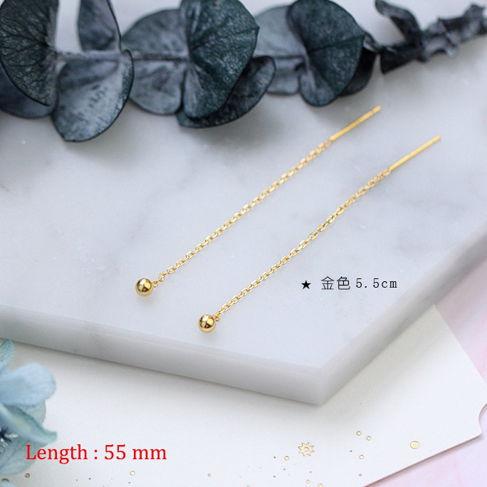 Pendientes colgantes con borlas y cadena de estilo Simple para mujer, aretes largos, accesorios de línea de perforación, Mini joyería fina a la para las orejas