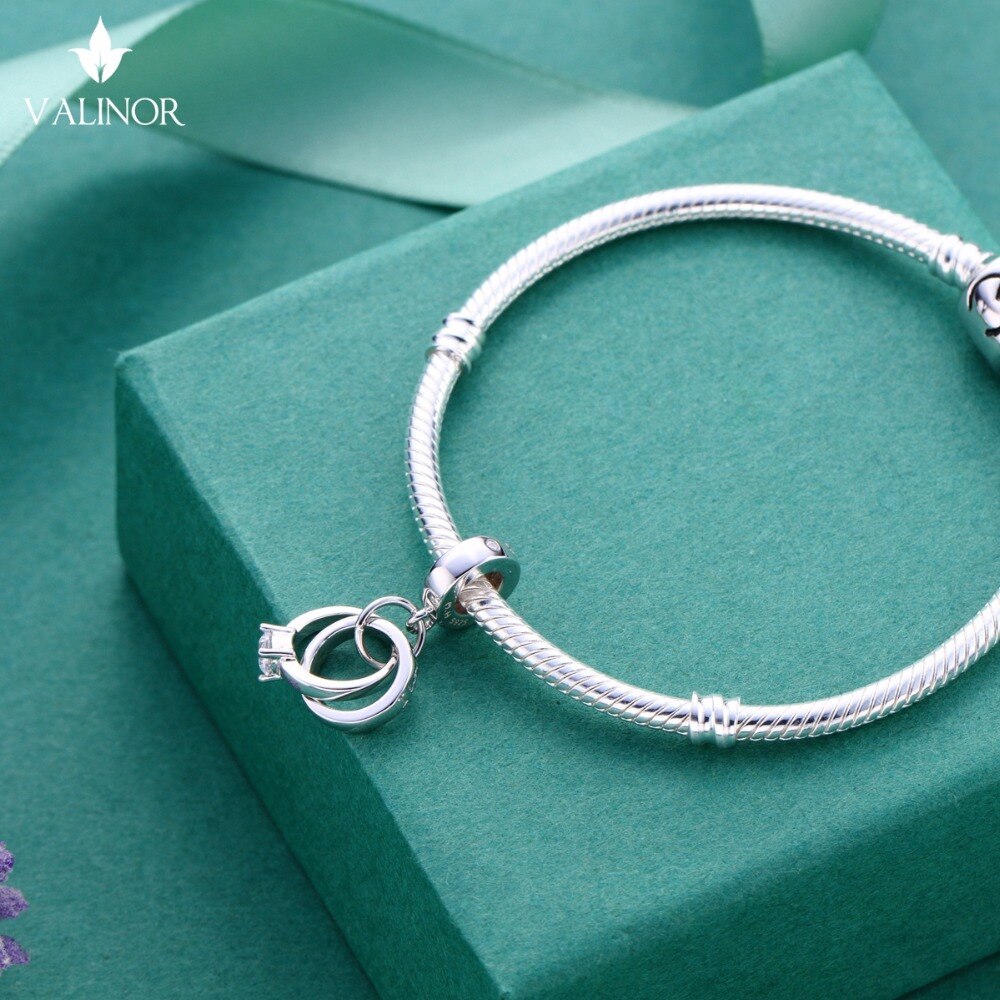 Video! Ihre Ring 925 Sterling Silber perlen Reize passen Armbänder Nie ändern farbe DDBJ131