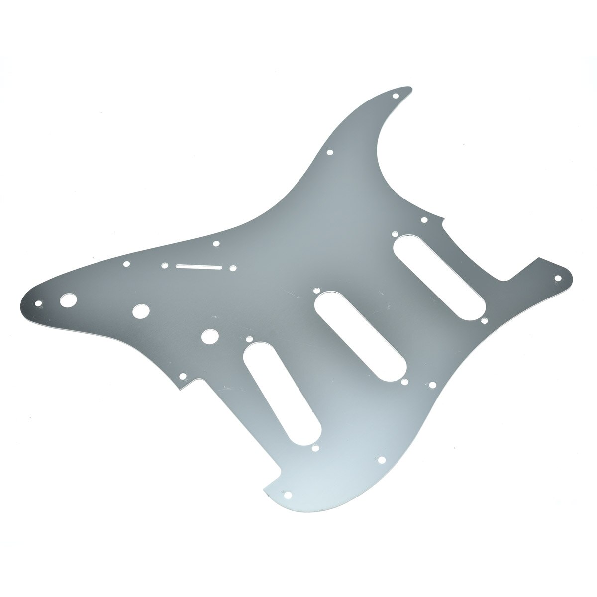 KAISH 11 Hole Metal Aluminum Anodized Modern Style ST Strat Bridge Reversed SSS Pickguard Fits Fender Jimi Hendrix Stratocaster