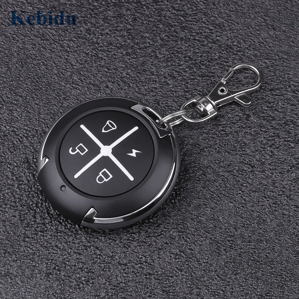 Black Round Keychain Car Remote Controller 4 Channel Cloning Duplicator 433 MHz Code Copy Cloning RF Remote Control