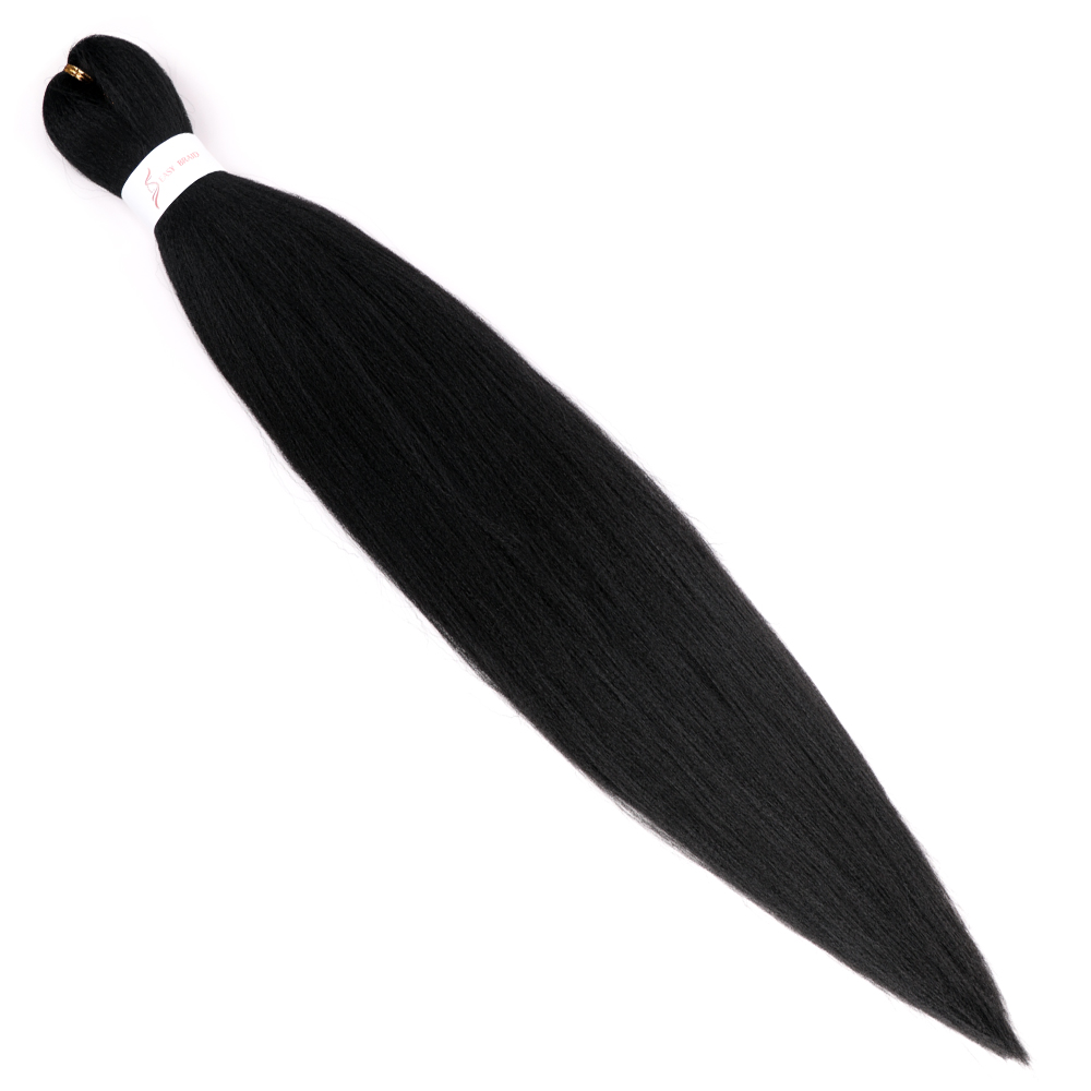 Longue 26 "facile tresse Crochet cheveux eau chaude réglage Pure/ Ombre Jumbo tresses cheveux 90 grammes Extensions de cheveux synthétiques pour les femmes: Natural black