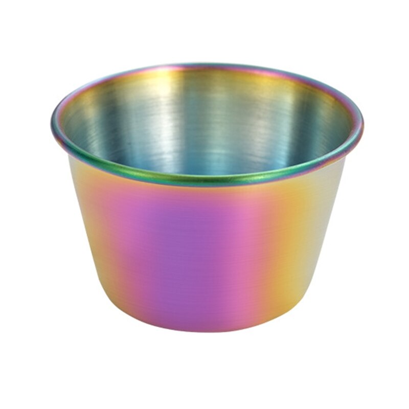 Premium Brushed Stainless Steel Condiment Sauce Cups Spices Pos Liquid Dips Bowl Easy to Use and Clean for Restaurant: 7