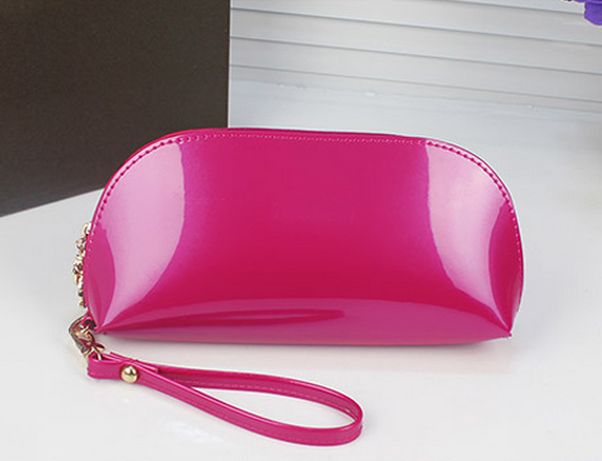Mode Vrouwen Portemonnee Lakleer Snoep Kleur Clutch Bag Preppy Mooie Coin Handtas Shell Rood Zwart Wit Portefeuilles: Rose red