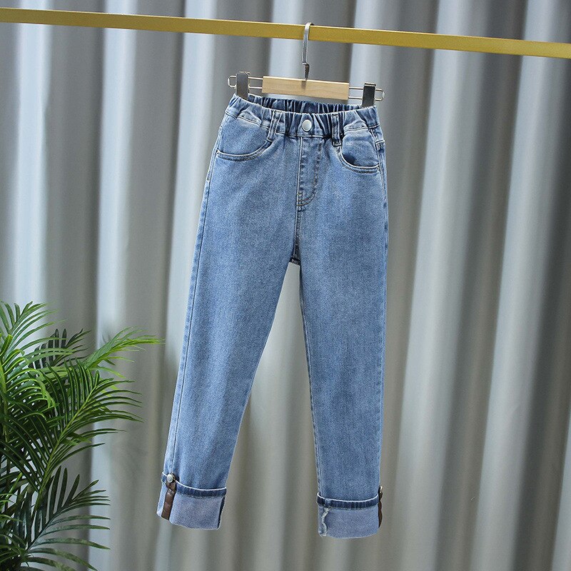 Jean fin en forme de cœur pour filles, pantalon d&#39;été pour enfants de 4, 6, 8, 10, 12, 13 ans