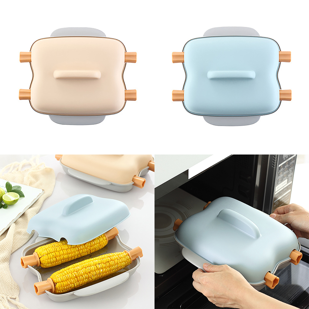 Kitchen Corn Box Microwave Steamed Corn Box Steamed Egg Steamer Cookware Storage Box Kitchen Tools