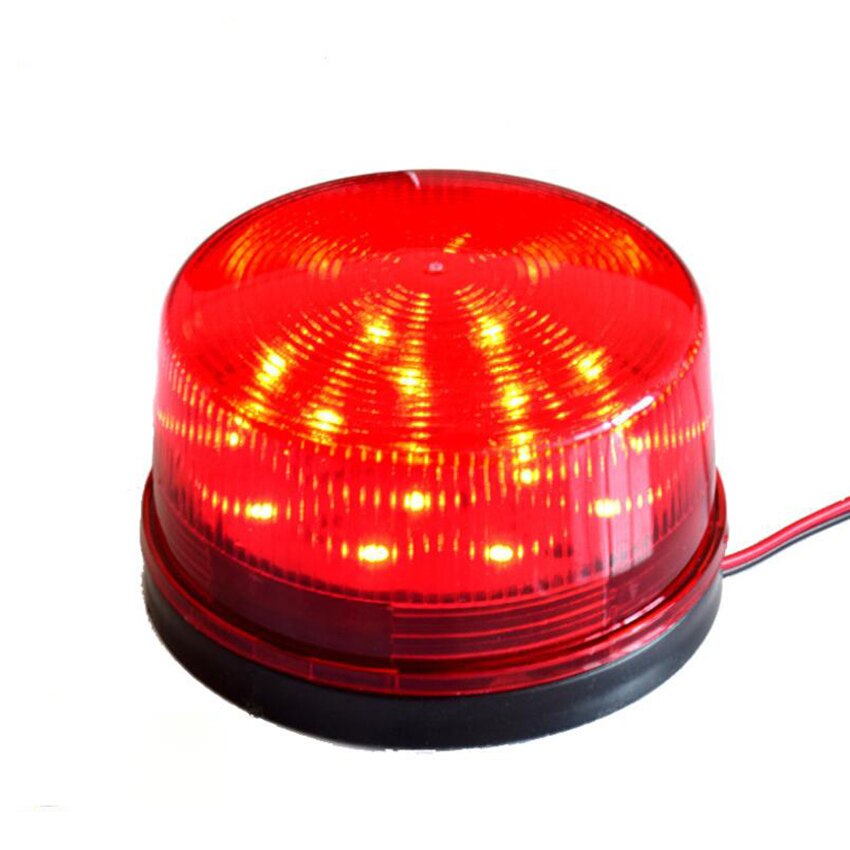 Rode led 12v beveiligingsalarm stroboscooplamp met schroefbasis zelfklevende waterdichte indicatielamp voor thuisbeveiligingssysteem