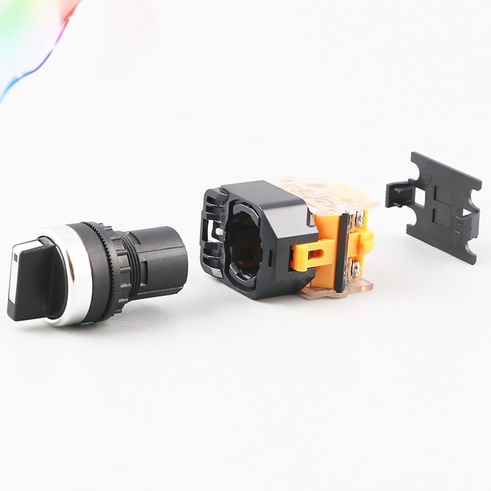 22mm LA38-11X2 Self-Momentary Selector Switch 1NO1NC 2 Positions Rotary Switches DPST 4 screws 10A400V Power Switch ON/OFF