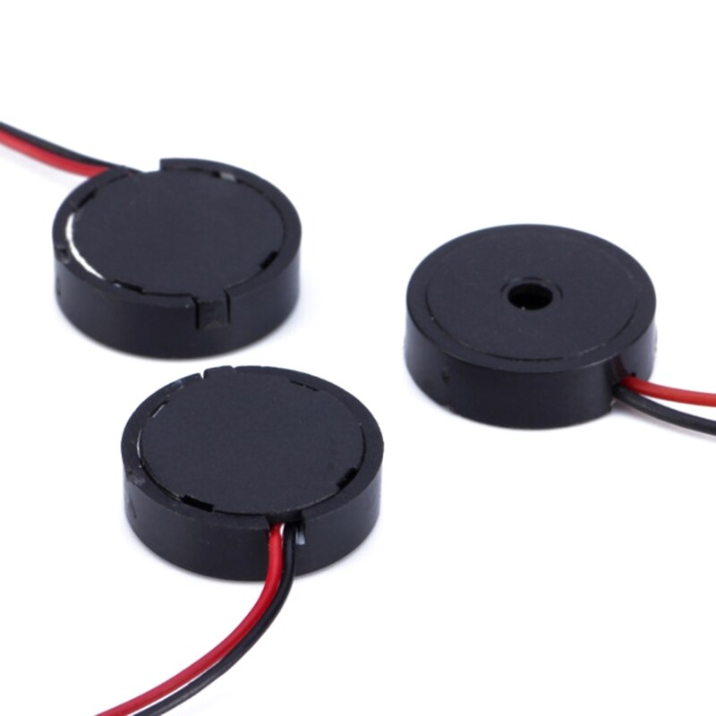 Piezo Electronic Buzzer Beep Tone Alarm Ringer Continous Sound 30V Buzzer Electromagnetic for DIY Buzzer, Black L69D