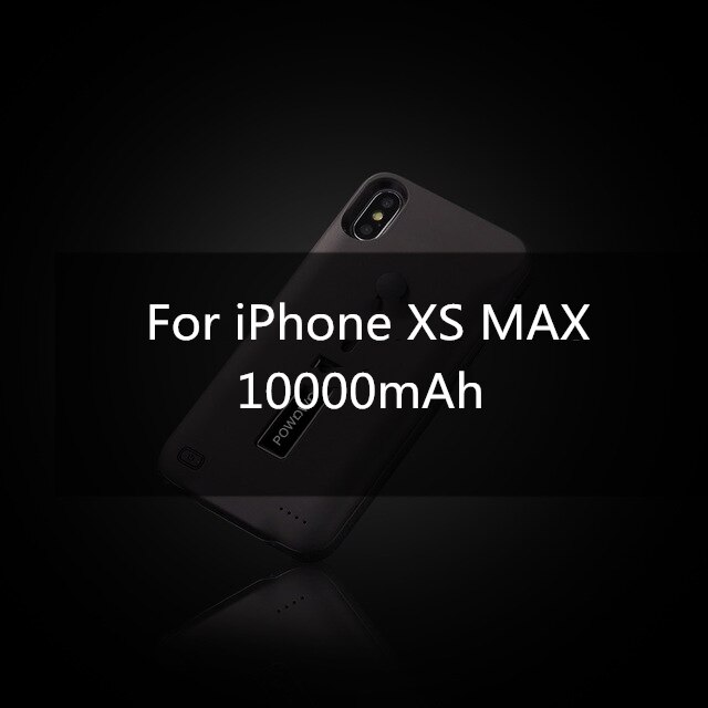 10000mAh Power Bank Für iphone 6 6s 7 8 Plus Batterie Ladegerät Fall Für iphone X XS Max XR Batterie Fall Ladegerät Fall Backup: Black For XS MAX