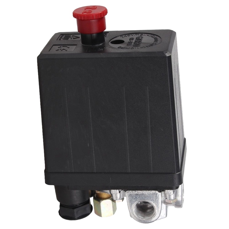 Heavy Duty Air Compressor Pressure Switch Control Valve 90 PSI -120 PSI Black: Default Title