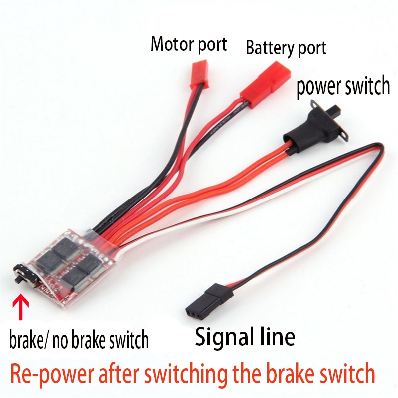 20A/30A Geborsteld Mini ESC Elektrische Snelheid Contrl Met Brake Switch Voor WPL C14 JJRC Q64 RC Auto Boot onderdelen