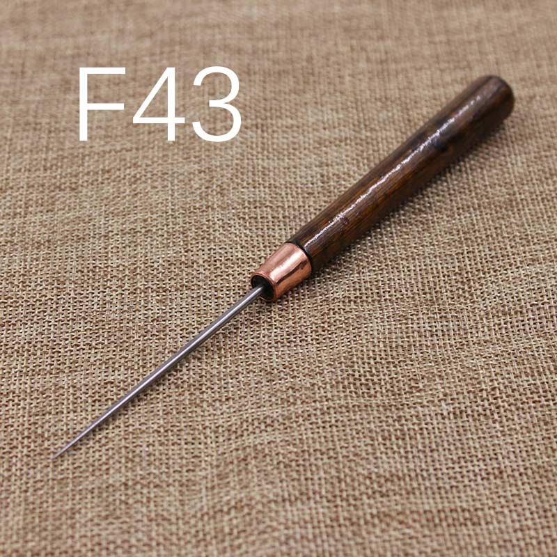 1Pcs Leather sewing tool Awl DIY Leather Tent Sewing Awl Pin Punch Hole Repair Tool Hand Stitcher Needlework: F43
