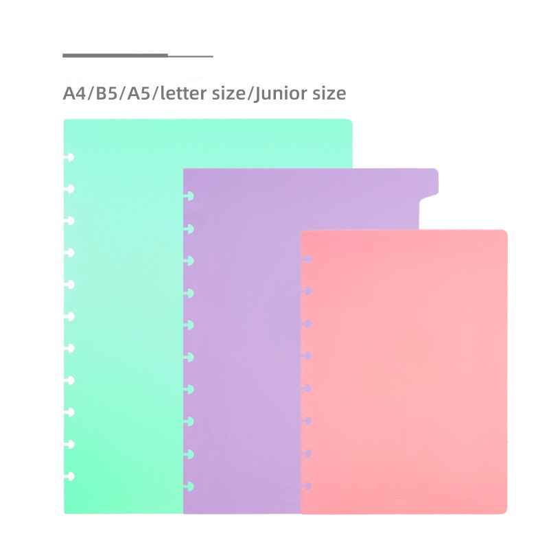 Sienenreikä  a5 a4 b5 junior letter koko muistikirjan kansi 2 kpl t rei'itystarvikkeet jakajat kawaii mint