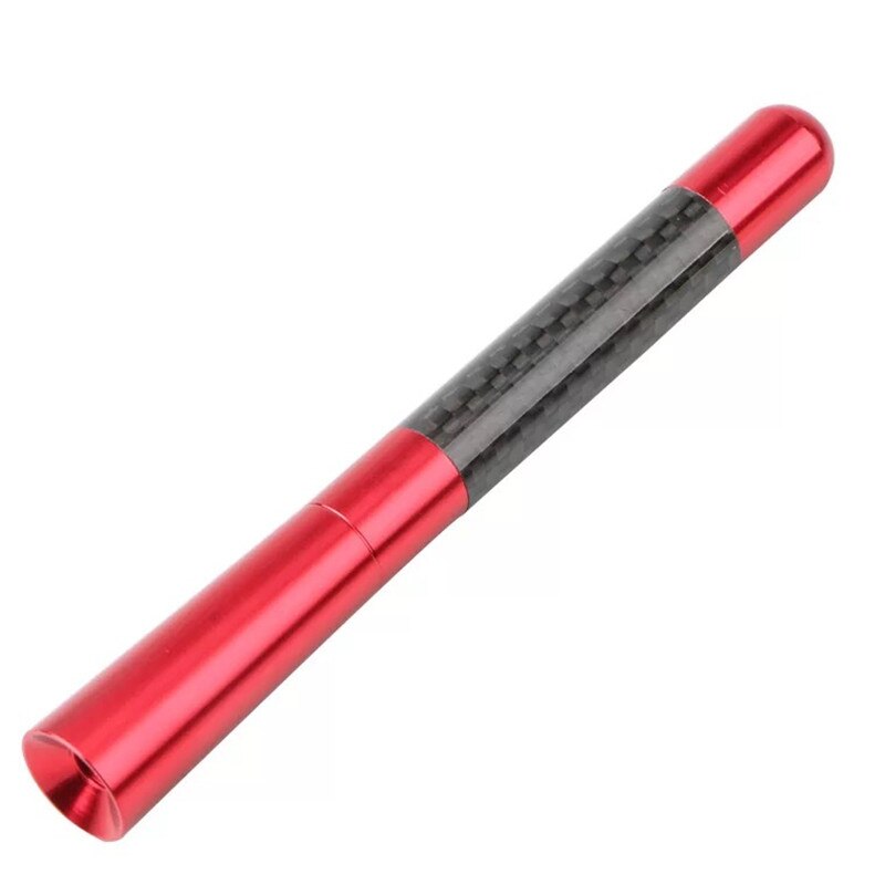 Antenne For Mini Cooper Carbon Fiber Antenna Car Short Antena Radio FM Metal Receiving Antenna Car Tuning: Red