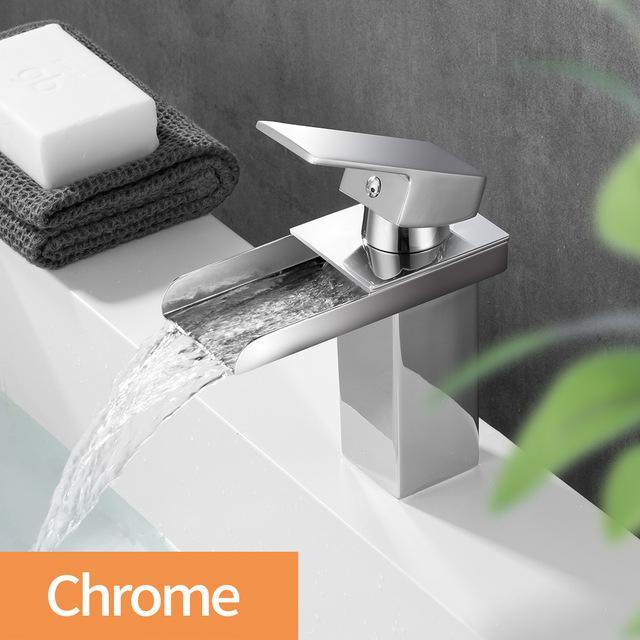 Polished Basin Sink Water Tap Single Lever Single Faucet Mixer Hole Deck Mounted Basin Bathroom Faucet: Chrome 5