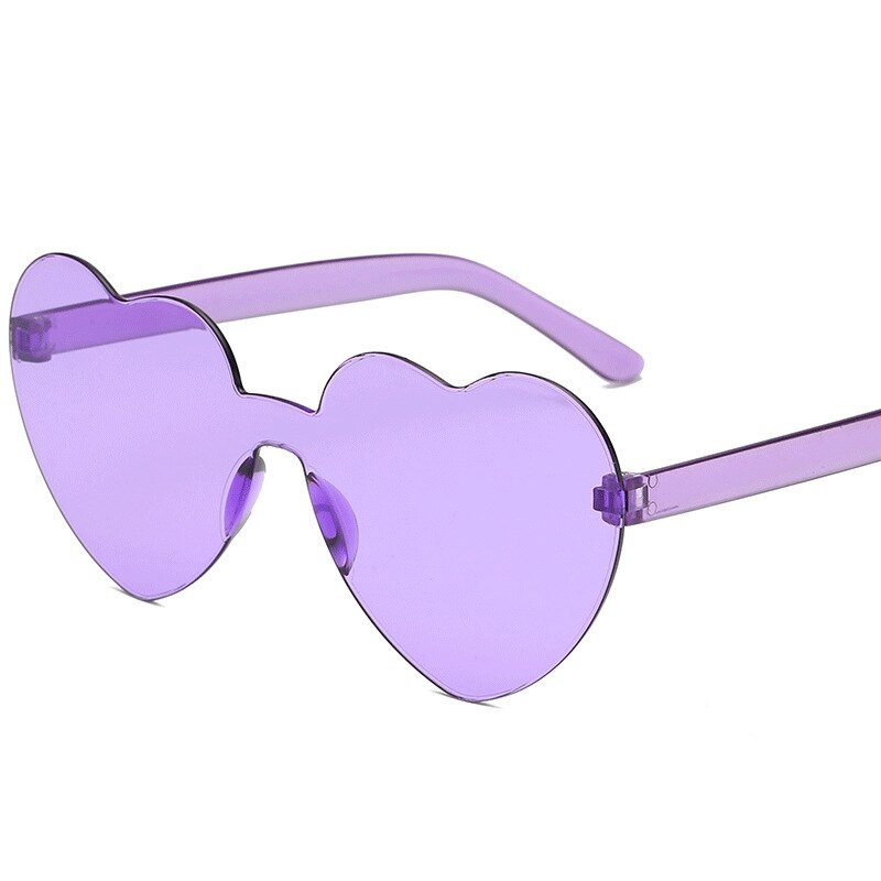 Love heart solbriller kvinder sød sexet retro cat eye vintage billige solbriller rød kvindelige chaufførbriller: Lilla