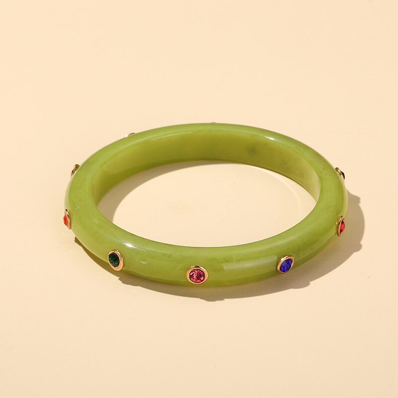 Pulseras de abalorios coloridos de Desinger para mujer, brazalete indio grande de lujo, joyería de de cristal,: KB230-8