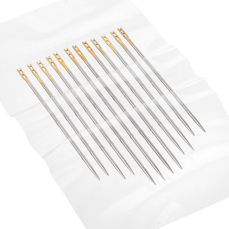 Urijk 12 Stuks Naainaalden Pins Set Self-Threading Borduurwerk Diverse Naalden Voor Handwerken Reparatie Stitch Diy: 12pcs A