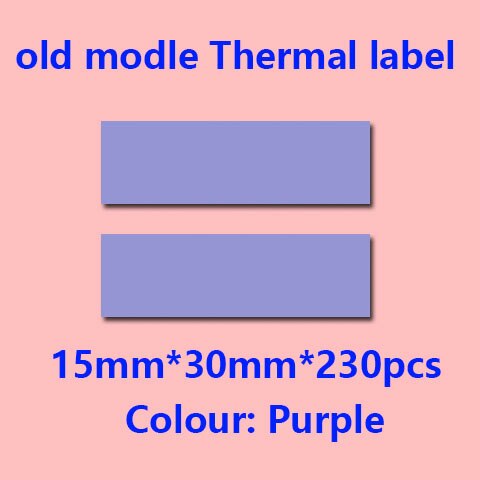 D30 Thermal Label printer Paper Phom Mini Supermarket Price sticker Paper Waterproof Anti-Oil Pure Color Scratch-Resistant: 15X30 Purple