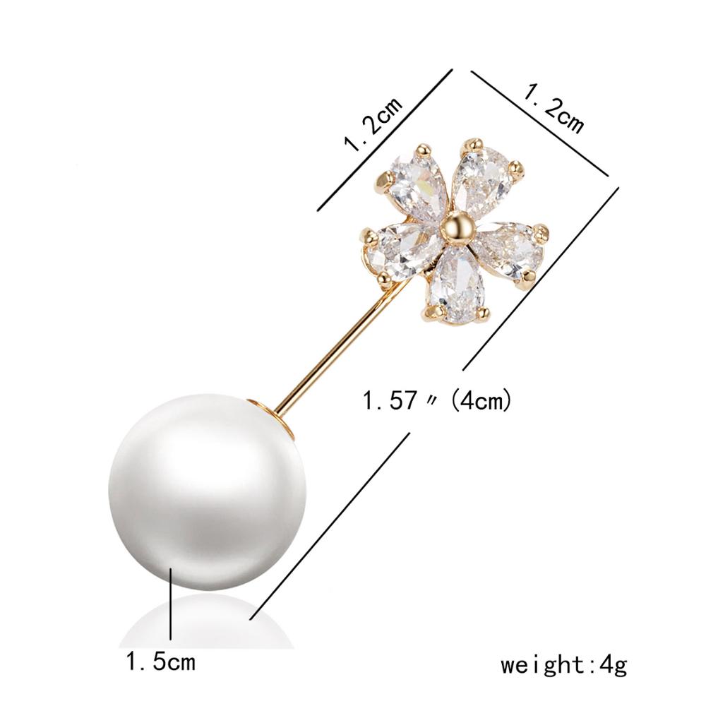 Love Ball Zircon Pearls Beads Antlers Bow Cherry Flowers Leaves Sails Word Pin Brooch Short paragraph Women Dress Jewelry: 11