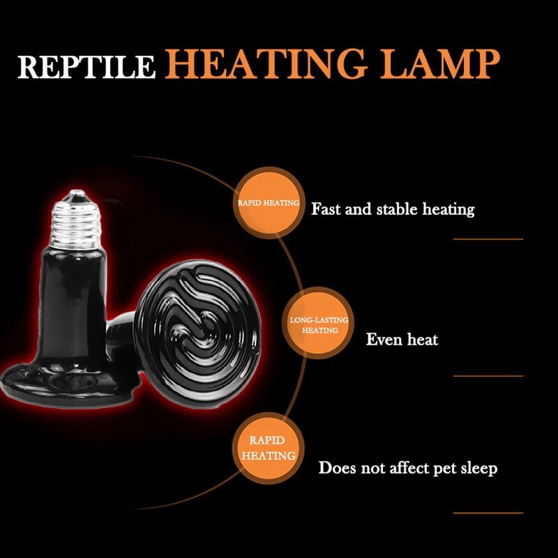 Far Infrared Pet Heating Lamp Ceramic 220V Pet Heating Lamp Light Bulb Pet Brooder Chickens Reptile Lamp 25W 50W 75W 100W