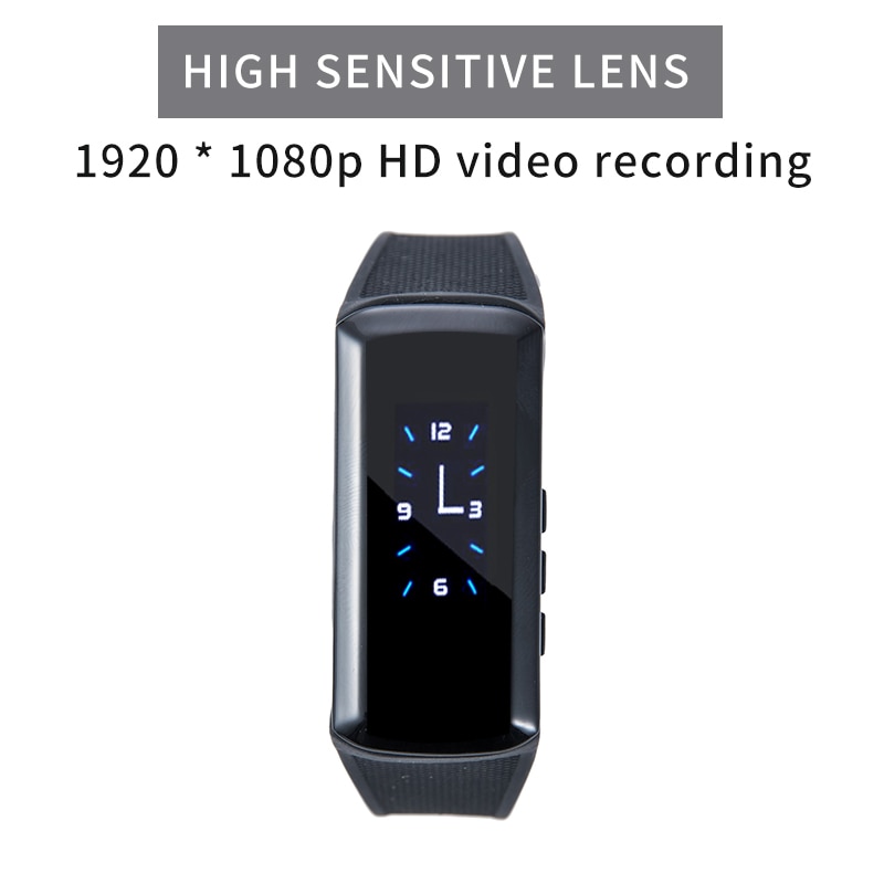 HD 1080P Camcorder Smart Bracelet Camera Mini Camera Wristband 14.2 Million Pixels Wearable Device Bracelet Cam