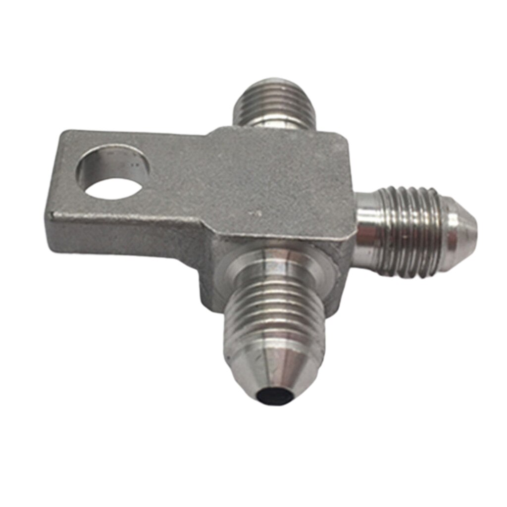 Stainless 3 AN Male Stainless Steel Tee Hose Fitting Adapter W/ Lug Adapter