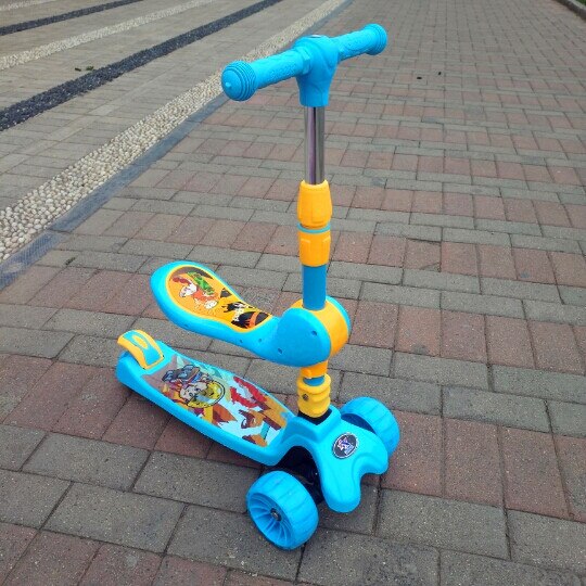 Kinder roller 1-3-6-12 jahre alte kinder baby mädchen jungen breite räder pedal einzelnen fuß skating: Blau