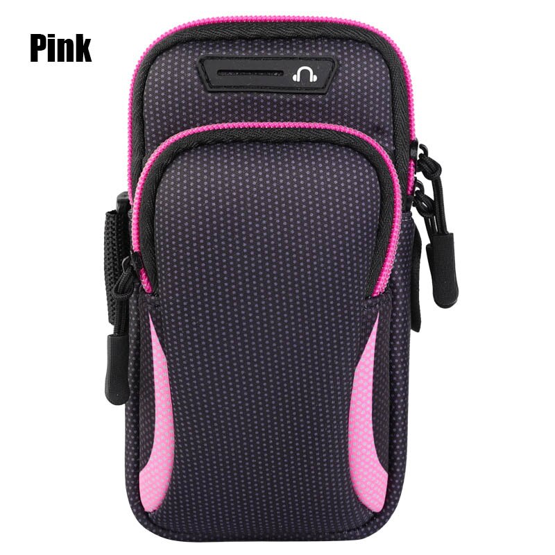 6Inch Outdoor Sport Telefoon Houder Armband Case Voor Samsung Gym Running Phone Bag Arm Band Case Voor Iphone 12 pro Max 11X7 +: 190mmx90mm Pink