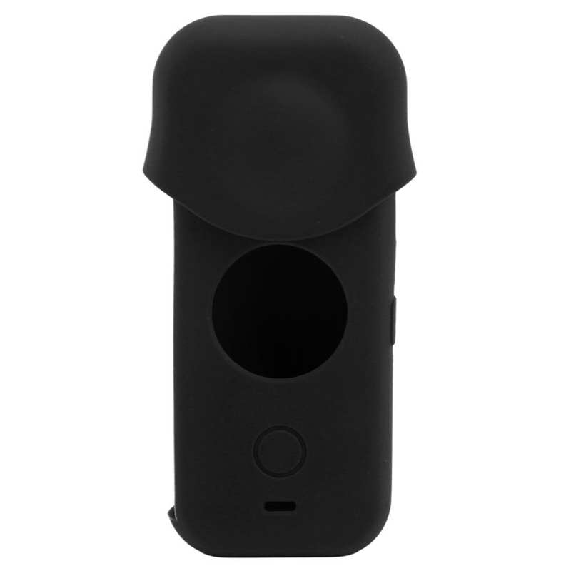 Silikonhülle, weiche schutzhülle für insta 360, one  x2, staubdichte objektivabdeckung, schutzhülle für die panoramakamera insta 360, one  x2: Schwarze farbe