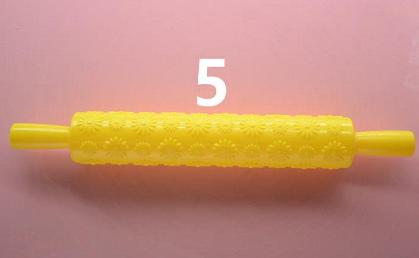 14 Styles Pastic Non-stick Fondant Cake Embossing Roller Sugarcraft Decorating Lace Rolling Pin DIY Kitchen Cooking Tool D794: 5