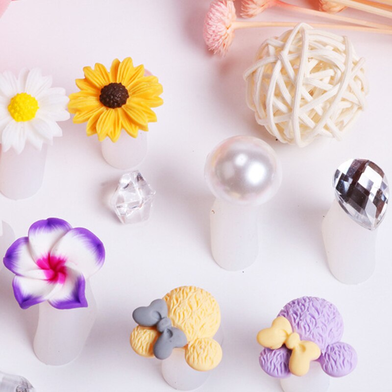 Separador de dedos de silicona suave para manicura y pedicura, herramienta artística para cuidado de los pies, 8 Uds.