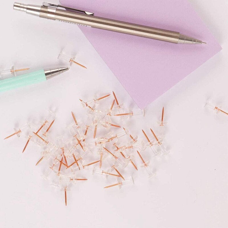 drücken-Stifte Bindemittel Clips Papier Clips Karte Reißnägel setzt, 5 Arten 500 Stck Rose Gold Pack für Büro, schule und Hause Liefert