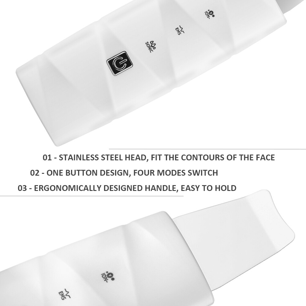 Heated Skin Scrubber Face Spatula Blackhead Remover Pore Cleaner Facial Lifting Tool Comedones Extractor for Deep Cleansing