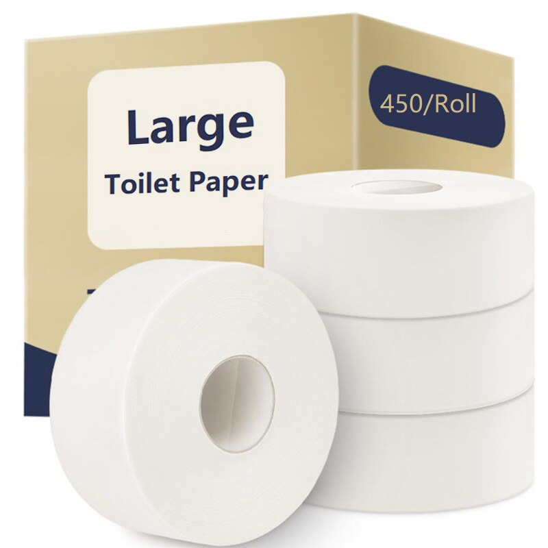 Jumbo Commercial Bathroom Home Roll Toilet Paper Large Tissue 4Ply