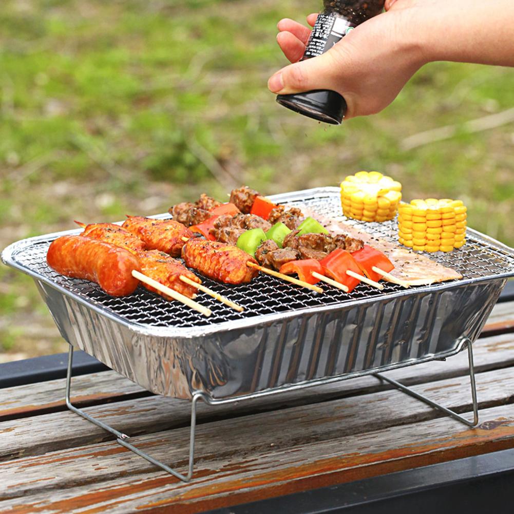 Portable Charcoal BBQ Grills Disposable BBQ Grill Home Outdoor Barbecue Grill Barbecue Stove barbacoa Barbecue Accessories