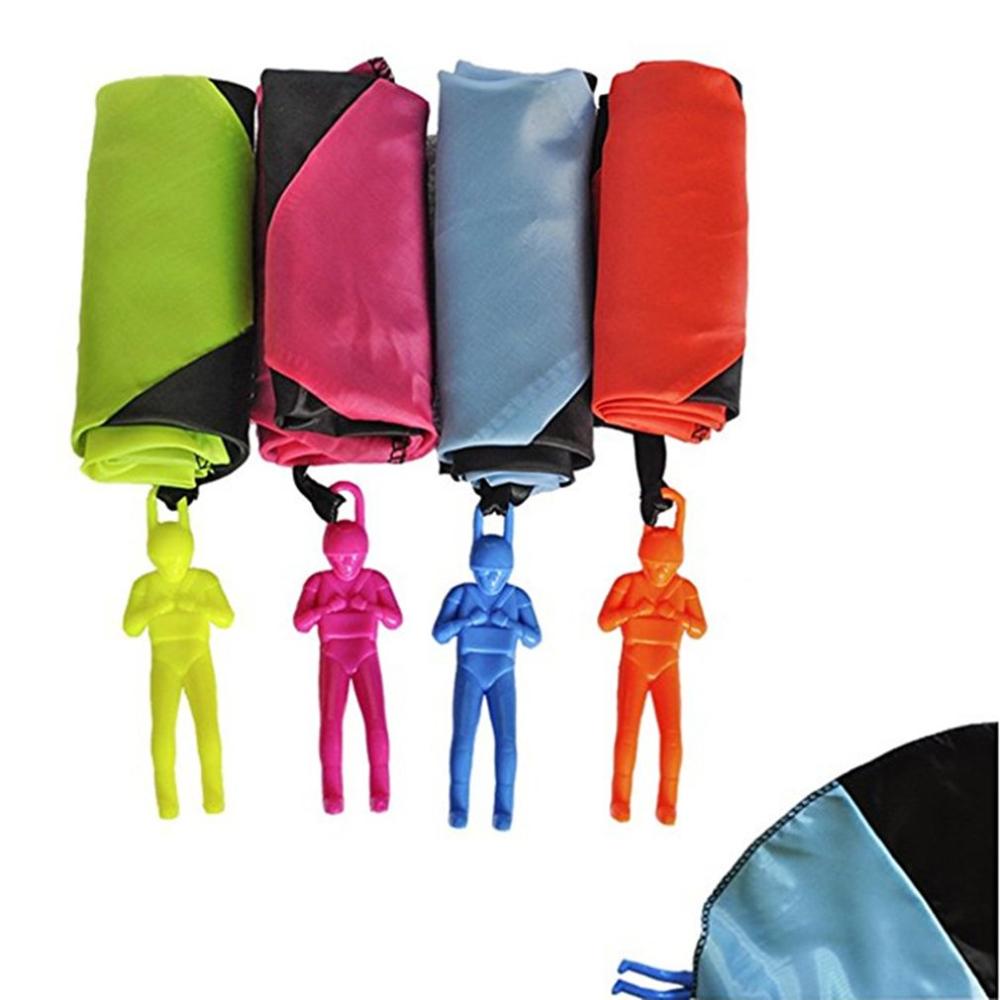 1 pçs mão jogando mini soldado pára-quedas engraçado brinquedo criança jogo ao ar livre brinquedos educativos voar parachute esporte para crianças brinquedo