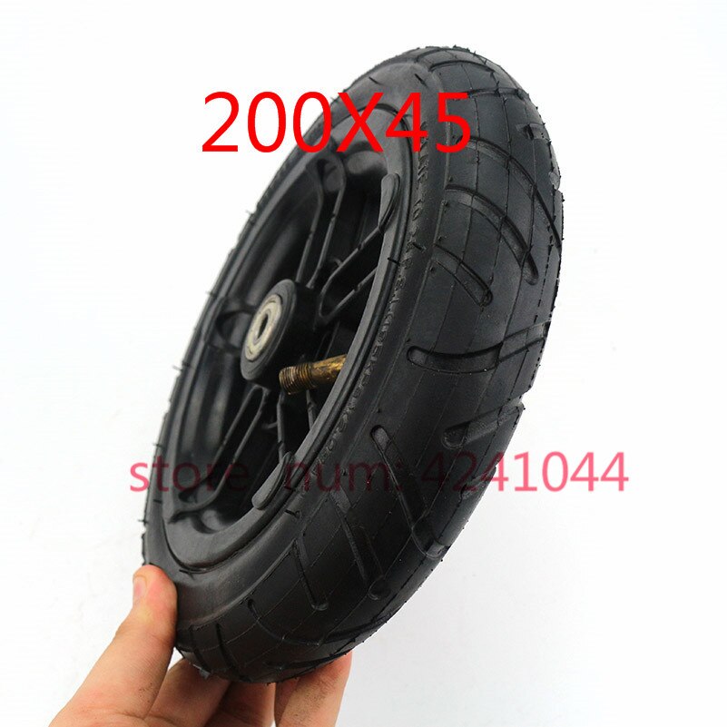 8 Inch Inflatable Wheel 200x45 Pneumatic Tyre Use Nylon Hub Fit M8 or M6 bearing 8" Air Wheel For Electric Scooter Replacement